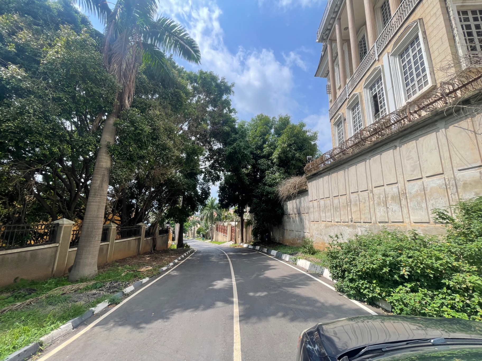 Quiet tree-lined street in Maitama, Abuja