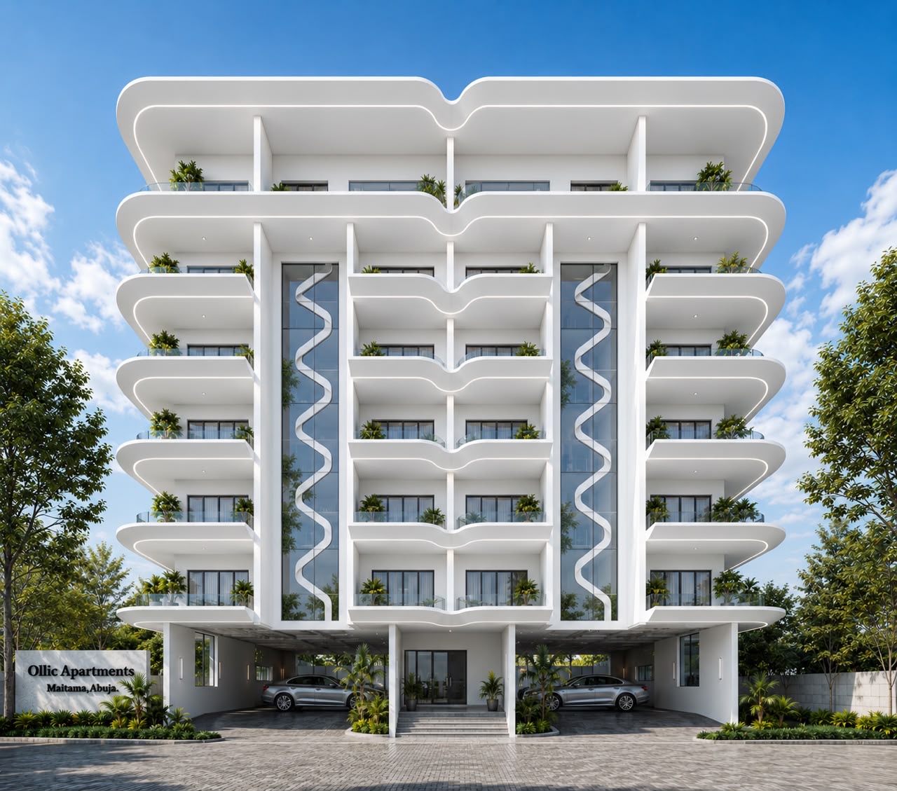 Daytime exterior of OLLIC Luxury Residences Maitama